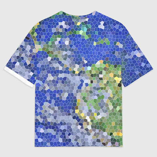 Мужская футболка оверсайз Планета Земля - пиксельный рисунок / 3D-принт – фото 2