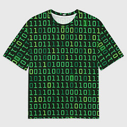 Футболка оверсайз мужская Двоичный Код Binary Code, цвет: 3D-принт