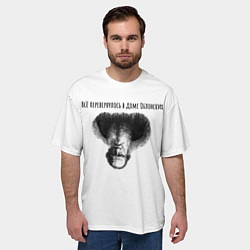 Футболка оверсайз мужская Все перевернулось, цвет: 3D-принт — фото 2