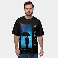 Футболка оверсайз мужская Rain Walker Tokyo, цвет: 3D-принт — фото 2