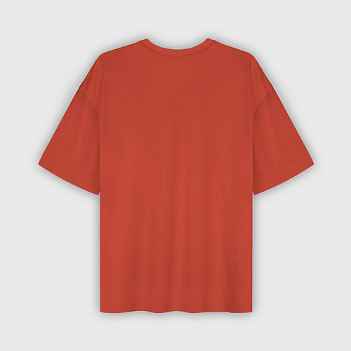 Мужская футболка оверсайз Рыжая серьезная лиса / 3D-принт – фото 2