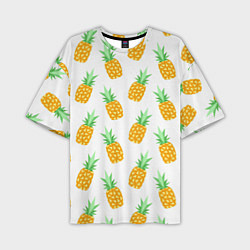 Мужская футболка оверсайз Поле ананасов