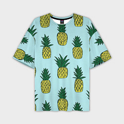 Мужская футболка оверсайз Рисунок ананасов