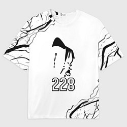 Футболка оверсайз мужская 228 rap, цвет: 3D-принт
