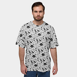 Футболка оверсайз мужская ГРИБЫ, цвет: 3D-принт — фото 2