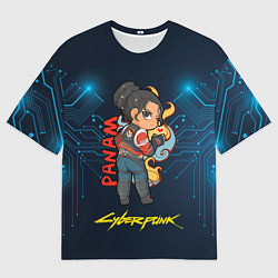 Футболка оверсайз мужская Маленькая Panam Панам cyberpunk2077, цвет: 3D-принт