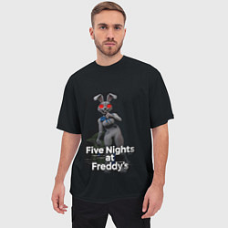 Футболка оверсайз мужская Five Nights at Freddys: Security Breach - кролик В, цвет: 3D-принт — фото 2