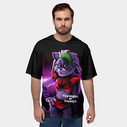 Футболка оверсайз мужская Five Nights at Freddys: Security Breach Волчица Ро, цвет: 3D-принт — фото 2