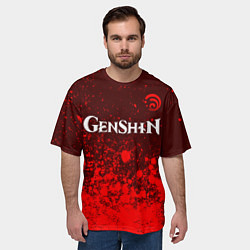 Футболка оверсайз мужская ГЕНШИН ИМПАКТ - ГИДРО Арт 1, цвет: 3D-принт — фото 2