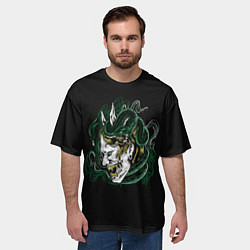 Футболка оверсайз мужская Демон Они Ведьма, цвет: 3D-принт — фото 2