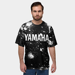 Футболка оверсайз мужская YAMAHA - БРЫЗГИ, цвет: 3D-принт — фото 2