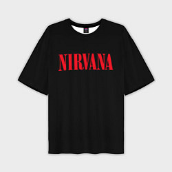 Футболка оверсайз мужская Nirvana in Red, цвет: 3D-принт