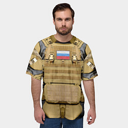 Футболка оверсайз мужская Бронежилет- армия России, цвет: 3D-принт — фото 2