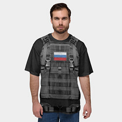 Футболка оверсайз мужская Бронежилет армии России, цвет: 3D-принт — фото 2