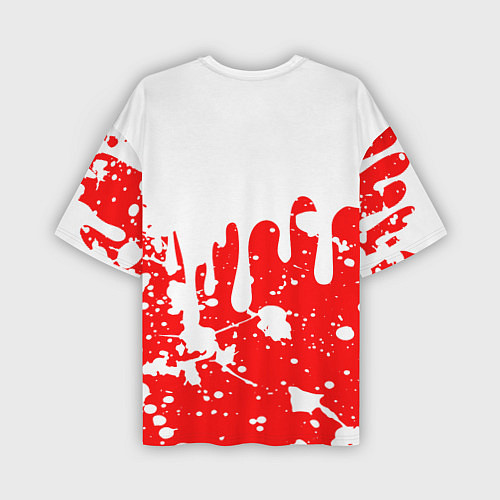 Мужская футболка оверсайз BLOODBORNE брызги / 3D-принт – фото 2
