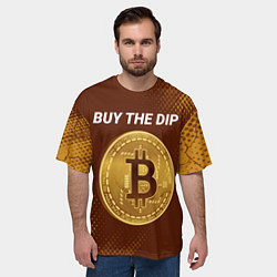 Футболка оверсайз мужская ПОКУПАЙ ДИП - БИТКОЙН Абстракция, цвет: 3D-принт — фото 2