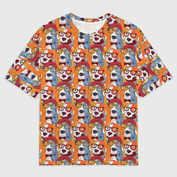 Мужская футболка оверсайз Собаки Бассет-Хаунд