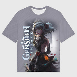 Футболка оверсайз мужская Геншин Шень хэ, цвет: 3D-принт