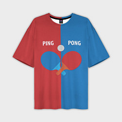 Мужская футболка оверсайз PING PONG теннис