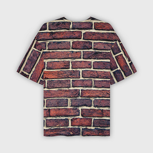 Мужская футболка оверсайз Brick Wall / 3D-принт – фото 2