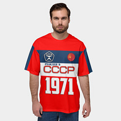 Футболка оверсайз мужская РОЖДЕН В СССР 1971, цвет: 3D-принт — фото 2