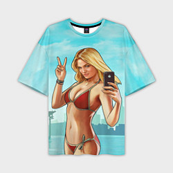 Мужская футболка оверсайз GTA Beach girl