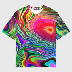 Футболка оверсайз мужская Expressive pattern Neon, цвет: 3D-принт