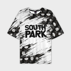 Мужская футболка оверсайз Южный парк - персонажи и логотип South Park