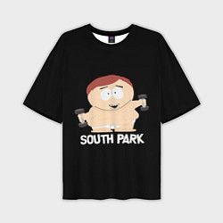 Мужская футболка оверсайз Южный парк - Эрик с гантелями