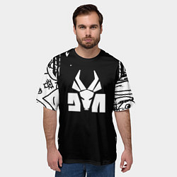 Футболка оверсайз мужская Die antwoord, цвет: 3D-принт — фото 2
