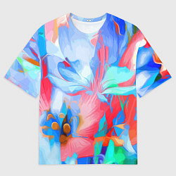 Мужская футболка оверсайз Fashion floral pattern