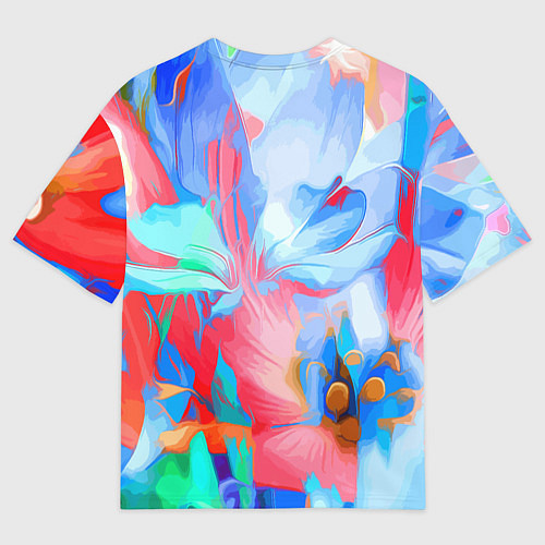 Мужская футболка оверсайз Fashion floral pattern / 3D-принт – фото 2