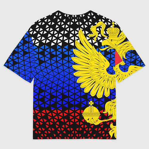 Мужская футболка оверсайз Герб флаг россии / 3D-принт – фото 2