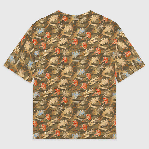 Мужская футболка оверсайз Гвоздики, золотой лавр, ленточки / 3D-принт – фото 2