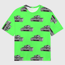Футболка оверсайз мужская ВИНТАЖНЫЕ ВИДЕОМАГНИТОФОНЫ, цвет: 3D-принт