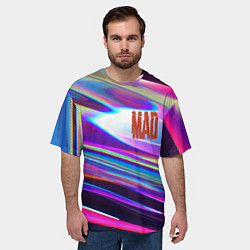 Футболка оверсайз мужская Neon pattern Mad, цвет: 3D-принт — фото 2