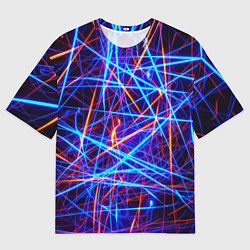 Футболка оверсайз мужская Neon pattern Fashion 2055, цвет: 3D-принт