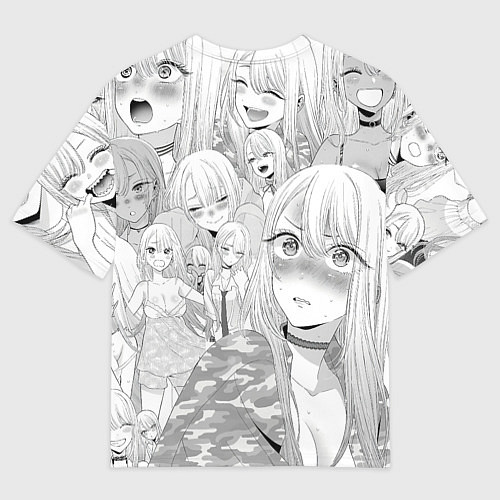 Мужская футболка оверсайз Marin Kitagawa: Pencil Art / 3D-принт – фото 2