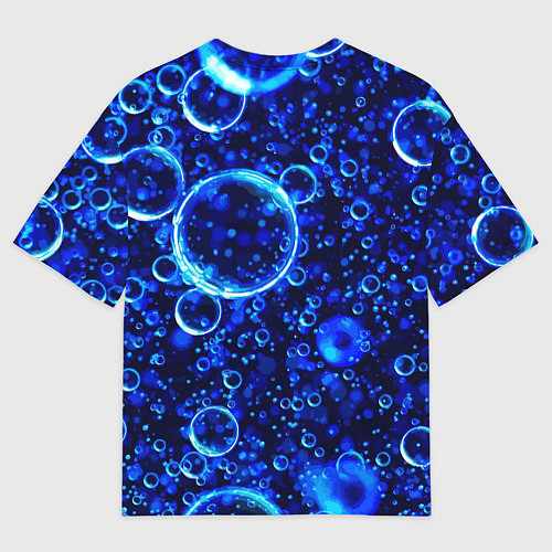 Мужская футболка оверсайз Пузыри воздуха в воде Pattern / 3D-принт – фото 2