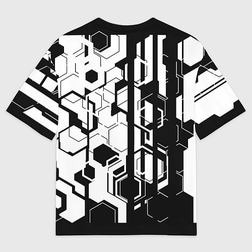 Мужская футболка оверсайз Шесть граней / 3D-принт – фото 2