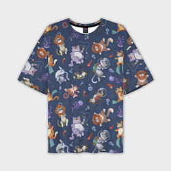 Мужская футболка оверсайз Морские Котики: Цветное