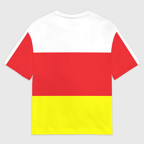 Мужская футболка оверсайз СЕВЕРНАЯ ОСЕТИЯ РЕСПУБЛИКА / 3D-принт – фото 2