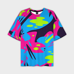 Мужская футболка оверсайз Color abstract pattern Summer
