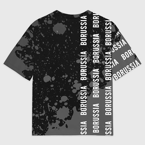 Мужская футболка оверсайз BORUSSIA Брызги / 3D-принт – фото 2