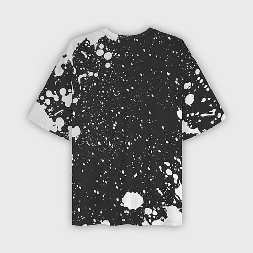 Мужская футболка оверсайз Placebo - КОТ - Брызги / 3D-принт – фото 2