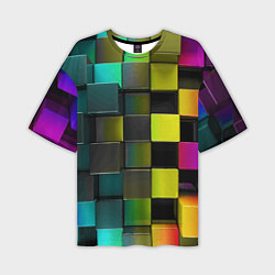 Мужская футболка оверсайз Colored Geometric 3D pattern