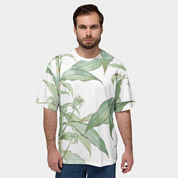 Футболка оверсайз мужская Цветы Яркая Листва, цвет: 3D-принт — фото 2