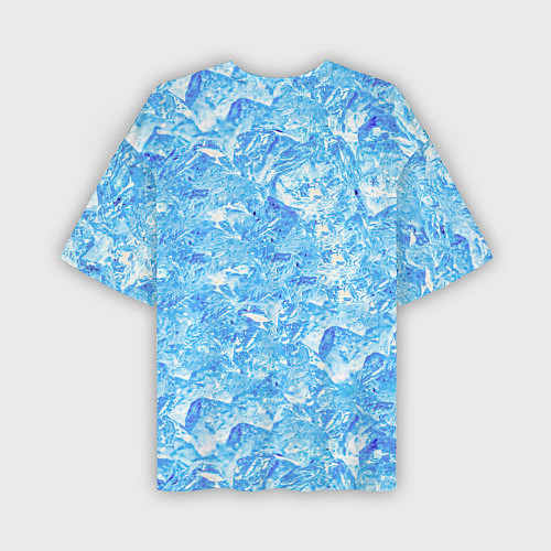 Мужская футболка оверсайз Сапфировые Кубики Льда / 3D-принт – фото 2