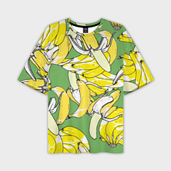 Футболка оверсайз мужская Banana pattern Summer Food, цвет: 3D-принт