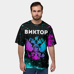 Футболка оверсайз мужская Виктор Россия, цвет: 3D-принт — фото 2